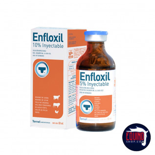 frasco de antibiotico enfloxil 10% 50 ml