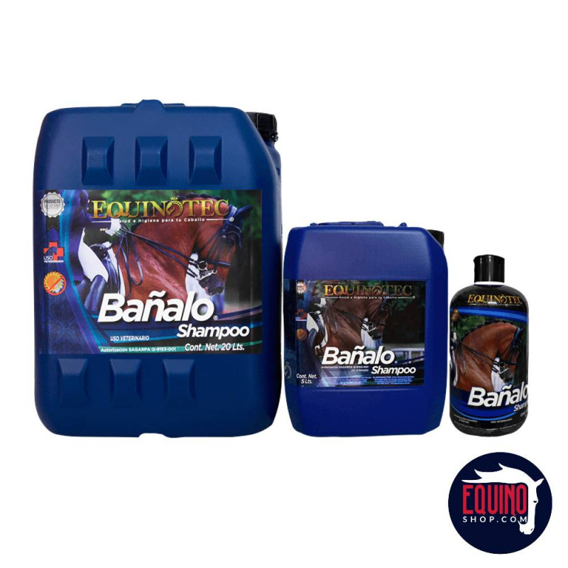 shampoo para caballos bañalo equinotec